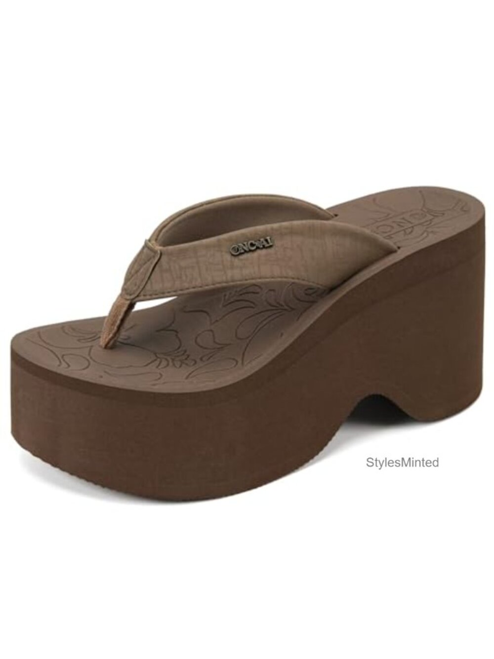 ONCAI Women's Platform Chunky Wedge Sandals Arch Support Yoga Mat Insole